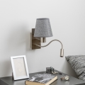 Brilagi - LED Flexibele wandlamp NUBILA 1xE27/25W/230V + LED/3W mat chroom/grijs