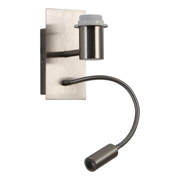 Brilagi - LED Flexibele wandlamp NUBILA 1xE27/25W/230V + LED/3W mat chroom