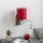 Brilagi - LED Flexibele wandlamp NUBILA 1xE27/25W/230V + LED/3W mat chroom/Pompejaanse rood