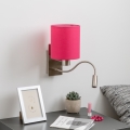 Brilagi - LED Flexibele wandlamp NUBILA 1xE27/25W/230V + LED/3W mat chroom/roze