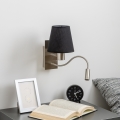 Brilagi - LED Flexibele wandlamp NUBILA 1xE27/25W/230V + LED/3W mat chroom/zwart
