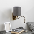 Brilagi - LED Flexibele wandlamp NUBILA 1xE27/25W/230V + LED/3W messing/antraciet