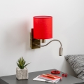 Brilagi - LED Flexibele wandlamp NUBILA 1xE27/25W/230V + LED/3W messing/rood