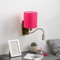 Brilagi - LED Flexibele wandlamp NUBILA 1xE27/25W/230V + LED/3W messing/roze