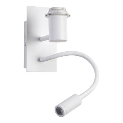 Brilagi - LED flexibele wandlamp NUBILA 1xE27/25W/230V + LED/3W wit/warmwit