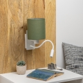Brilagi - LED Flexibele wandlamp NUBILA 1xE27/25W/230V + LED/3W wit/groen