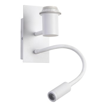 Brilagi - LED Flexibele wandlamp NUBILA 1xE27/25W/230V + LED/3W wit