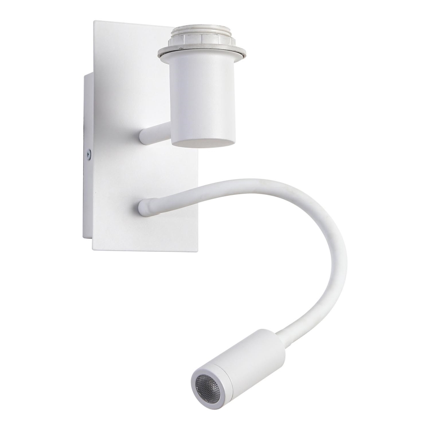 Brilagi - LED Flexibele wandlamp NUBILA 1xE27/25W/230V + LED/3W wit