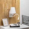 Brilagi - LED Flexibele wandlamp NUBILA 1xE27/25W/230V + LED/3W wit