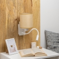Brilagi - LED Flexibele wandlamp NUBILA 1xE27/25W/230V + LED/3W wit/lichtbruin
