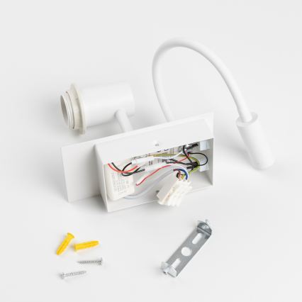 Brilagi - LED flexibele wandlamp NUBILA 1xE27/25W/230V + LED/3W wit/oranje