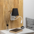 Brilagi - LED Flexibele wandlamp NUBILA 1xE27/25W/230V + LED/3W wit/zwart