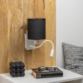 Brilagi - LED Flexibele wandlamp NUBILA 1xE27/25W/230V + LED/3W wit/zwart