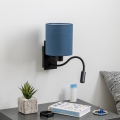 Brilagi - LED Flexibele wandlamp NUBILA 1xE27/25W/230V + LED/3W zwart/donkerblauw