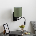 Brilagi - LED Flexibele wandlamp NUBILA 1xE27/25W/230V + LED/3W zwart/groen
