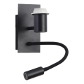 Brilagi - LED Flexibele wandlamp NUBILA 1xE27/25W/230V + LED/3W zwart