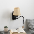 Brilagi - LED Flexibele wandlamp NUBILA 1xE27/25W/230V + LED/3W zwart/lichtbruin