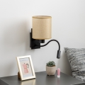 Brilagi - LED Flexibele wandlamp NUBILA 1xE27/25W/230V + LED/3W zwart/lichtbruin