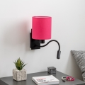 Brilagi - LED Flexibele wandlamp NUBILA 1xE27/25W/230V + LED/3W zwart/roze