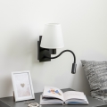 Brilagi - LED Flexibele wandlamp NUBILA 1xE27/25W/230V + LED/3W zwart/wit