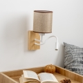 Brilagi - LED Flexibele wandlamp NUBILA WOOD 1xE27/25W/230V + LED/3W eiken/bruin
