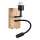 Brilagi - LED Flexibele wandlamp NUBILA WOOD 1xE27/25W/230V + LED/3W eiken/zwart