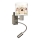 Brilagi - LED Flexibele wandlamp voor kinderen BOBO 1xE27/25W/230V + LED/3W mat chroom/wit/roze/feeën