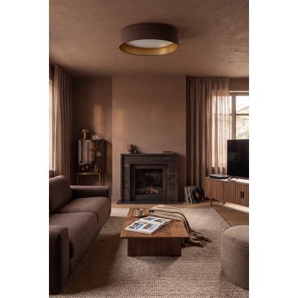 Brilagi - Plafonnier LED dimmable VELVET SMARTIX STARS LED/36W/230V 3000-6000K Ø 55 cm marron/doré Wi-Fi Tuya Beacon + télécommande