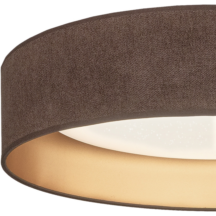 Brilagi - Plafonnier LED dimmable VELVET SMARTIX STARS LED/36W/230V 3000-6000K Ø 55 cm marron/doré Wi-Fi Tuya Beacon + télécommande