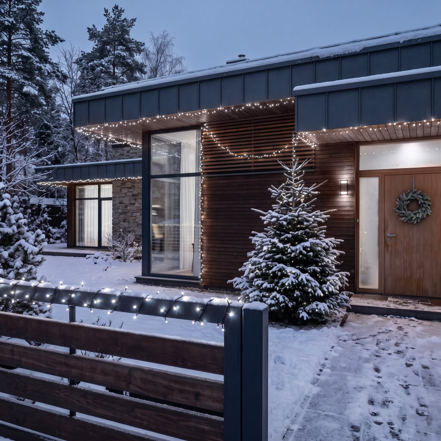 BRILAGI - LED Guirlande de Noël d'extérieur 1000xLED/8 fonctions 105 m IP44 blanc froid