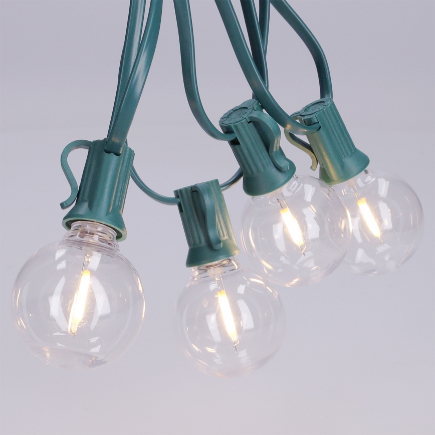 Brilagi - Guirlande décorative LED d'extérieur GIRLANDA, 25 douilles E12, 0,8 W, 230 V, 20 m, verte, IP44, blanc chaud