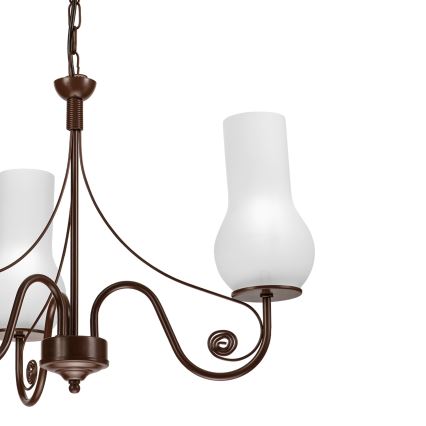 Brilagi - LED Hanglamp aan een ketting COTTAGE 3xE14/40W/230V bruin/wit