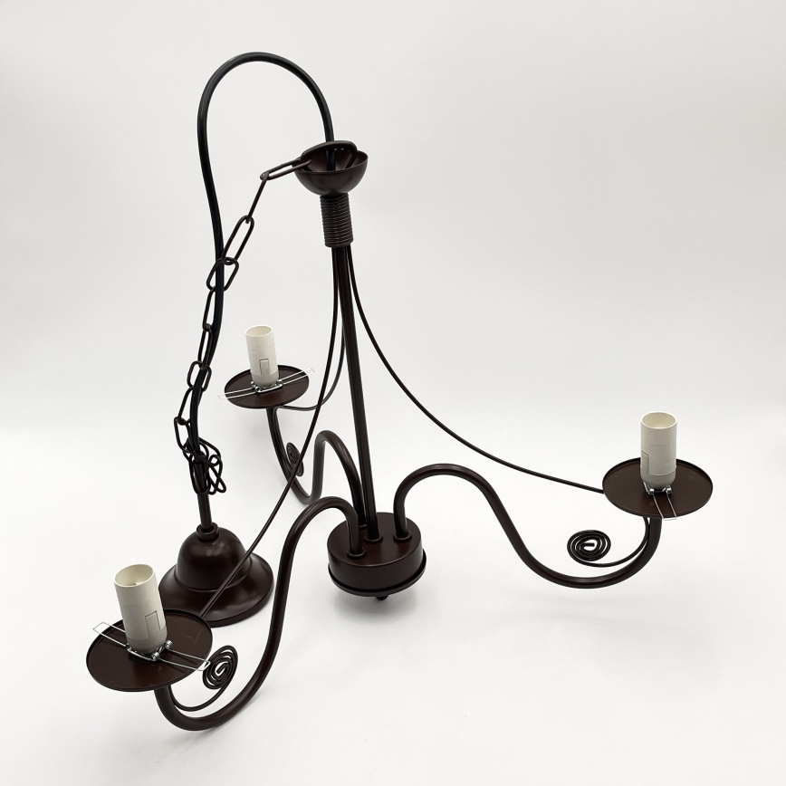 Brilagi - LED Hanglamp aan een ketting COTTAGE 3xE14/40W/230V bruin/wit