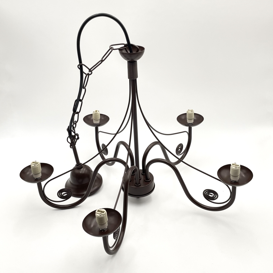 Brilagi - LED Hanglamp aan een ketting COTTAGE 5xG9/40W/230V bruin/wit