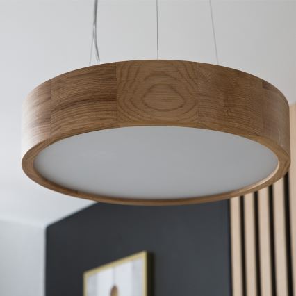 Brilagi - LED Hanglamp aan een koord CARVALHO 2xE27/60W/230V eiken diameter 37 cm