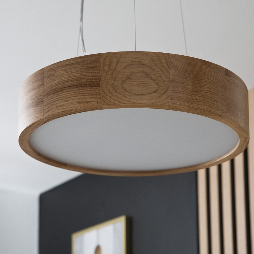 Brilagi - LED Hanglamp aan een koord CARVALHO 2xE27/60W/230V eiken diameter 37 cm