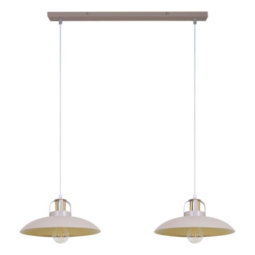 Brilagi - LED Hanglamp aan een koord FLAMENGO 2xE27/60W/230V beige