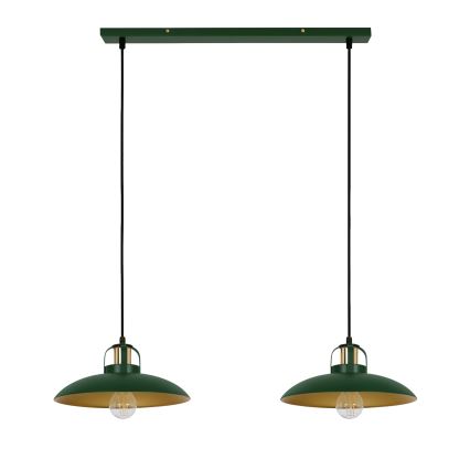 Brilagi - LED Hanglamp aan een koord FLAMENGO 2xE27/60W/230V groen