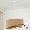 Brilagi - LED Hanglamp aan een koord LYRA 1xE27/15W/230V bruin/goud