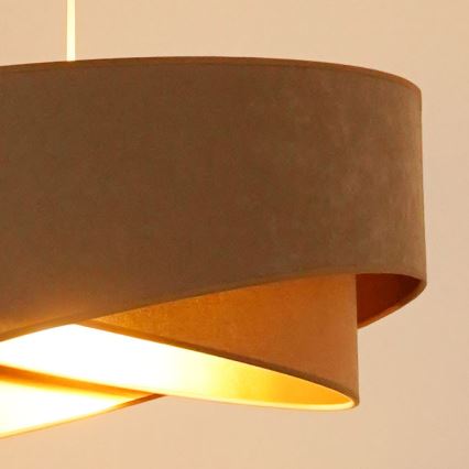 Brilagi - LED Hanglamp aan een koord LYRA 1xE27/15W/230V bruin/goud