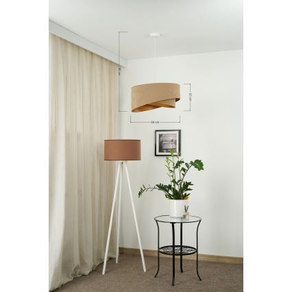 Brilagi - LED Hanglamp aan een koord LYRA 1xE27/15W/230V bruin/goud