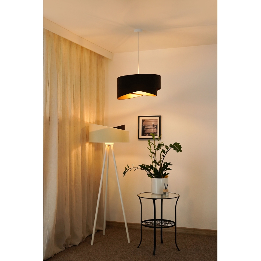 Brilagi - LED Hanglamp aan een koord LYRA 1xE27/15W/230V donkerbruin/goud