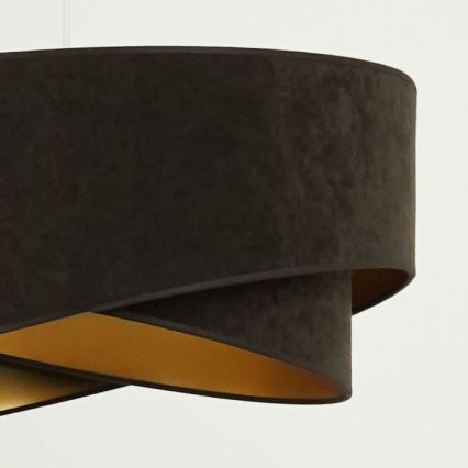 Brilagi - LED Hanglamp aan een koord LYRA 1xE27/15W/230V donkerbruin/goud