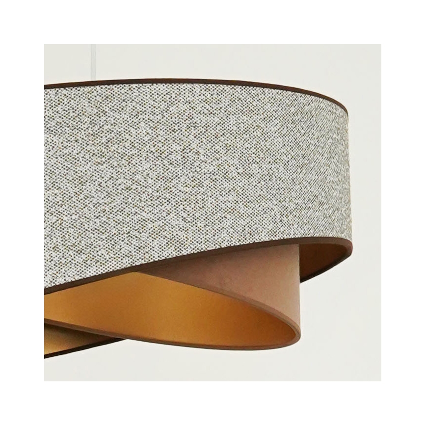 Brilagi - LED Hanglamp aan een koord LYRA 1xE27/15W/230V grijs/crème/goud
