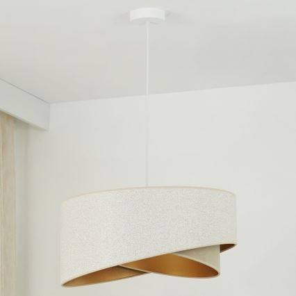 Brilagi - LED Hanglamp aan een koord LYRA 1xE27/15W/230V wit/beige/goud