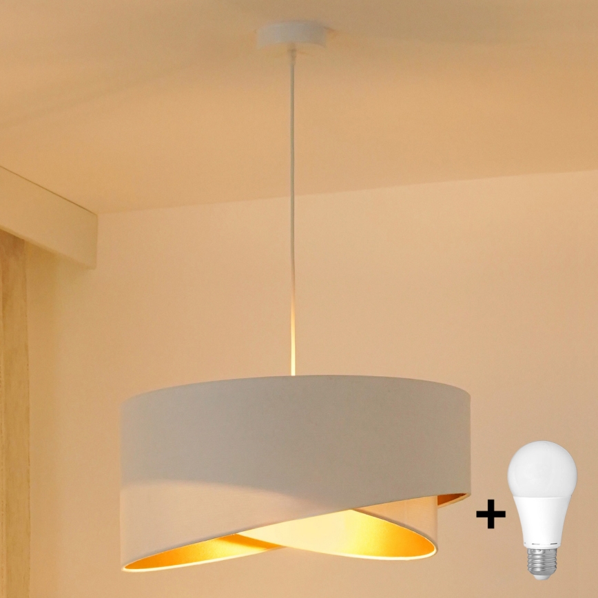 Brilagi - LED Hanglamp aan een koord LYRA 1xE27/15W/230V wit/goud