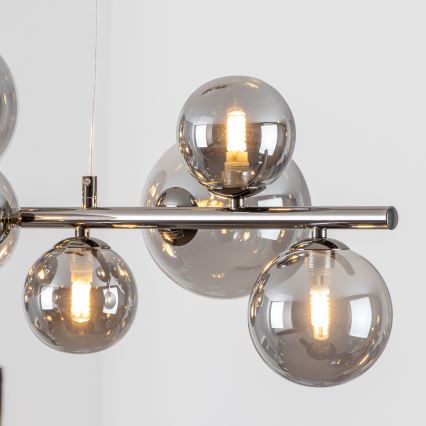 Brilagi - LED Hanglamp aan een koord MILLA 10xG9/3W/230V glanzend chroom/gerookt