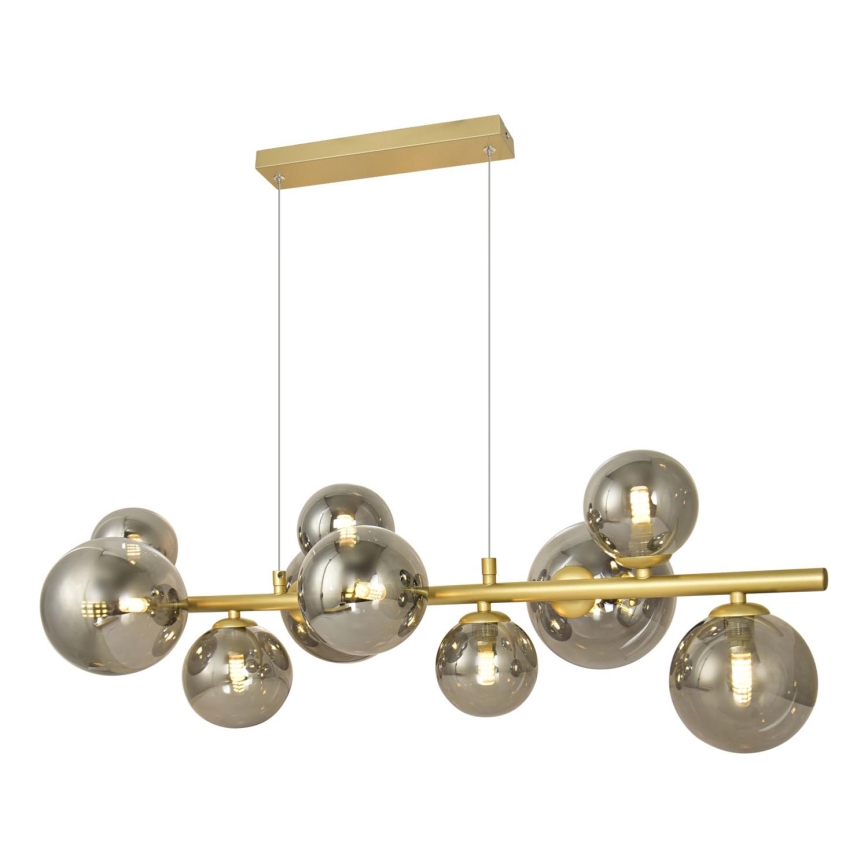 Brilagi - LED Hanglamp aan een koord MILLA 10xG9/3W/230V goud/gerookt