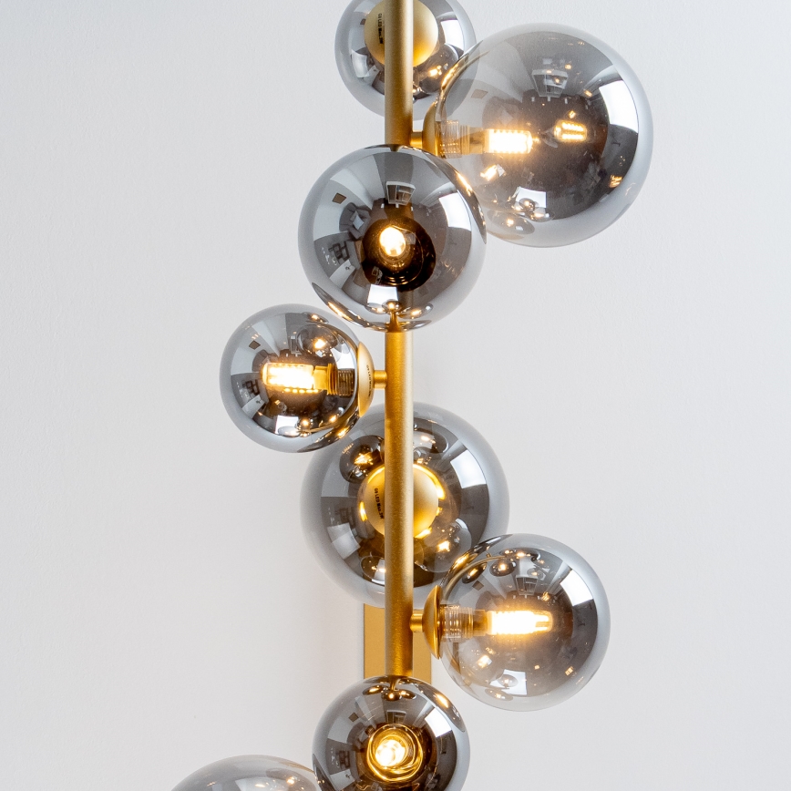 Brilagi - LED Hanglamp aan een koord MILLA 10xG9/3W/230V goud/gerookt