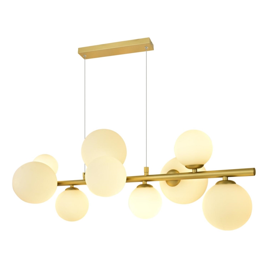 Brilagi - LED Hanglamp aan een koord MILLA 10xG9/3W/230V goud/wit